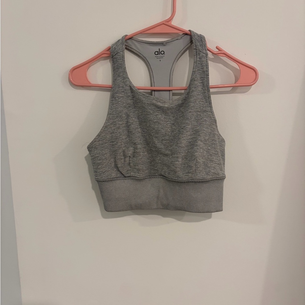 ALO Yoga Heather Gray Sports Bra